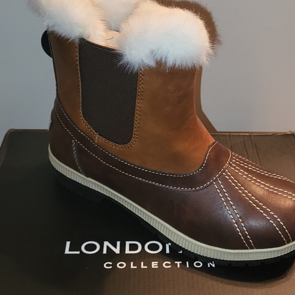 London Fog NIB - Mildred Cold Weather Dark Brown Women Size 9m Boots - Picture 4 of 8